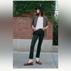 PAIGE X Anthropologie Cindy Mid Rise Coated Straight Leg Jeans Women’s 30 Modern